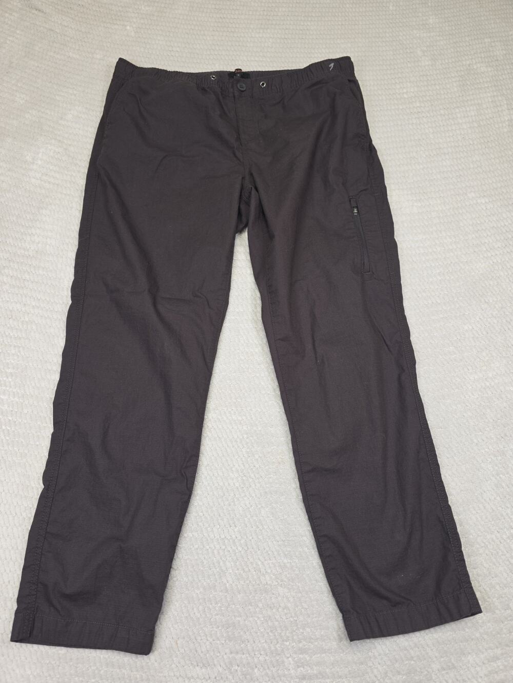 Quince Pants Womens Large Organic Stretch Ripstop Straight Pants In Steel